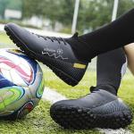 Kikaluo Men's Indoor Turf Soccer Cleats Black