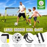 Kids 6x4ft Pop-Up Soccer Goal Set with Ball