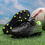 Kids Firm Ground Soccer Cleats - Black/Green