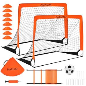 HAFHAF Portable 4x3ft Soccer Goals with Accessories