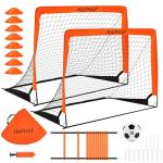HAFHAF Portable 4x3ft Soccer Goals with Accessories