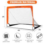 HAFHAF Portable 4x3ft Soccer Goals with Accessories