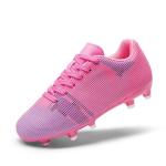 Youth Soccer Cleats for Boys and Girls, Rose Red