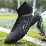 Kikaluo Men's Indoor Turf Soccer Cleats Black