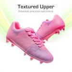 Youth Soccer Cleats for Boys and Girls, Rose Red
