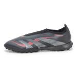 Adidas Laceless Turf Soccer Shoes, Black/Grey Red