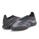 Adidas Laceless Turf Soccer Shoes, Black/Grey Red
