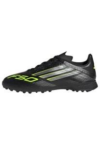 Adidas Kids F50 League Turf Shoes, Black/Lemon