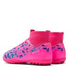 Kids High Top Indoor Soccer Shoes - Hot Pink