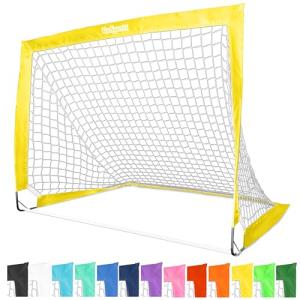 GoSports Portable Soccer Goal for Kids - Yellow