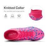 Kids High Top Indoor Soccer Shoes - Hot Pink