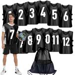 PULUOMASI 12-Pack Soccer Scrimmage Training Vests
