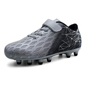 Brooman Kids Silver Firm Ground Soccer Cleats