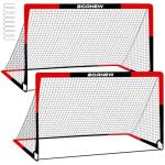 BORNEW 2 Pack Portable Soccer Goals for Kids