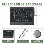 Electronic Soccer Coaching Board - 16 inch LCD Soccer Tactics Board with Stylus Pen, Soccer Coach Gifts, Training Equipment