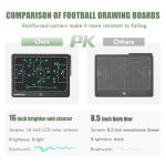 Electronic Soccer Coaching Board - 16 inch LCD Soccer Tactics Board with Stylus Pen, Soccer Coach Gifts, Training Equipment