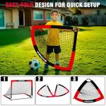 Portable 2 Pack Soccer Goals for Kids & Adults