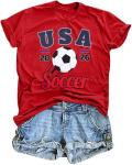 BANGELY Women's USA Soccer Match Day T-Shirt