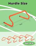 5 Pack 8" Speed Agility Training Hurdles Set