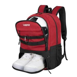 LARIPOP Youth Soccer Backpack with Ball & Shoe Holder