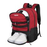 LARIPOP Soccer Backpack Soccer Bag with Ball Holder Shoe Compartment Large Capacity Youth Sports Gear Bag for Basketball Volleyball Gym Training