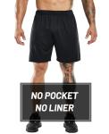 MIER Men's Quick-Dry Athletic Training Shorts, Black