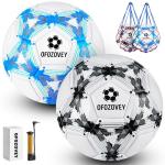 OFOZOZEY Size 3 Soccer Ball Two Pack with Pump