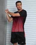 Men's Athletic Soccer Shirts and Shorts Set