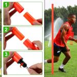 TOBWOLF Adjustable Soccer Agility Training Pole Set
