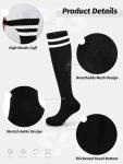 Hryrbay Kids Soccer Shin Guards and Socks Toddler Soccer Shin Pads Protective Defender Gear for Boys Girls Ages 3-15 Great for Training, Matches, Inspired by The World Cup Black L