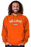 Dutch Flag Holland Soccer Fan Hoodie in Orange