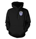 Greece Soccer Hoodie - Unisex Black Sweatshirt