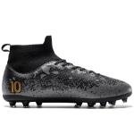 TUGONVAC Youth High-Top Soccer Cleats - Black