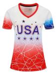 Women's USA Soccer Tee - Athletic Slim Fit Red