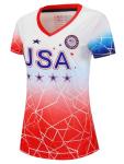 Women's USA Soccer Tee - Athletic Slim Fit Red