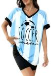 Women’s Soccer Mom Game Day T-Shirt - Blue