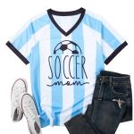 Women’s Soccer Mom Game Day T-Shirt - Blue