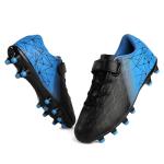 Skerxut Kids Soccer Cleats - Black/Blue