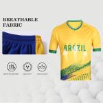 Brazil Soccer Jersey for Kids - Yellow & Blue