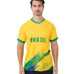 Brazil Fan Shirt Adult Soccer Jersey - Yellow