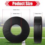 LaRandom Football Tackle Wheel - Football Tackle Dummy Ring with Straps for Youth - High-Density Sponge and Waterproof PU Soccer Training Equipment for Blocking, Hitting Drills and Practice(28 Inch)