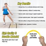 LYKAN FIT 20ft Sports Agility Ladder for Men Women and Kids, Speed Youth Soccer Agility Training Equipment for Football, Exercise, Tennis, Legs Workout with Speed Parachute and Carry Bag