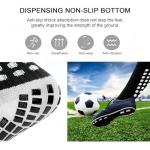 WEIAIGI Soccer Training Equipment Set, 5-in-1 with Shin Guards, Anti-Slip Socks, Leg Sleeves, Sports Tape, Drawstring Bag, US Size 6-11 (Black)