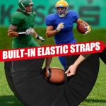 LaRandom Football Tackle Wheel - Football Tackle Dummy Ring with Straps for Youth - High-Density Sponge and Waterproof PU Soccer Training Equipment for Blocking, Hitting Drills and Practice(28 Inch)