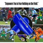 WEIAIGI Soccer Training Equipment Set, 5-in-1 with Shin Guards, Anti-Slip Socks, Leg Sleeves, Sports Tape, Drawstring Bag, US Size 6-11 (Black)