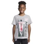 Messi Boys' Lifestyle Short Sleeve T-Shirt, Slim-fit Graphic Tee, Cotton Blend Fabric, Raising The BAR - Heather Grey, 7
