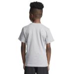 Messi Boys' Lifestyle Short Sleeve T-Shirt, Slim-fit Graphic Tee, Cotton Blend Fabric, Raising The BAR - Heather Grey, 7