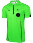 FitsT4 Sports Pro Soccer Referee Jersey Short Sleeve Ref Shirts Green Medium
