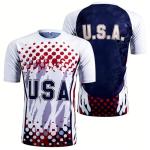 Berrycat Men's USA Fan Soccer Jersey - 2026 International Football Shirt, Host Nation Graphic Retro Streetwear Top