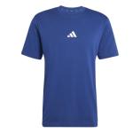 Adidas Men's Essentials 3-Stripes Sportswear T-Shirt, Dark Blue/White, Small